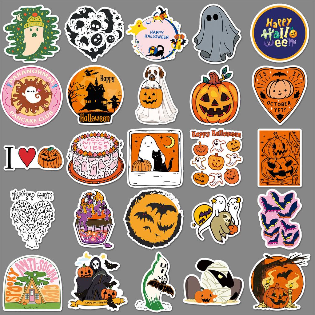 200 Halloween Doodle Personality Cartoon Festival Children's DIY Hand Ledger Skateboard Suitcase Stickers