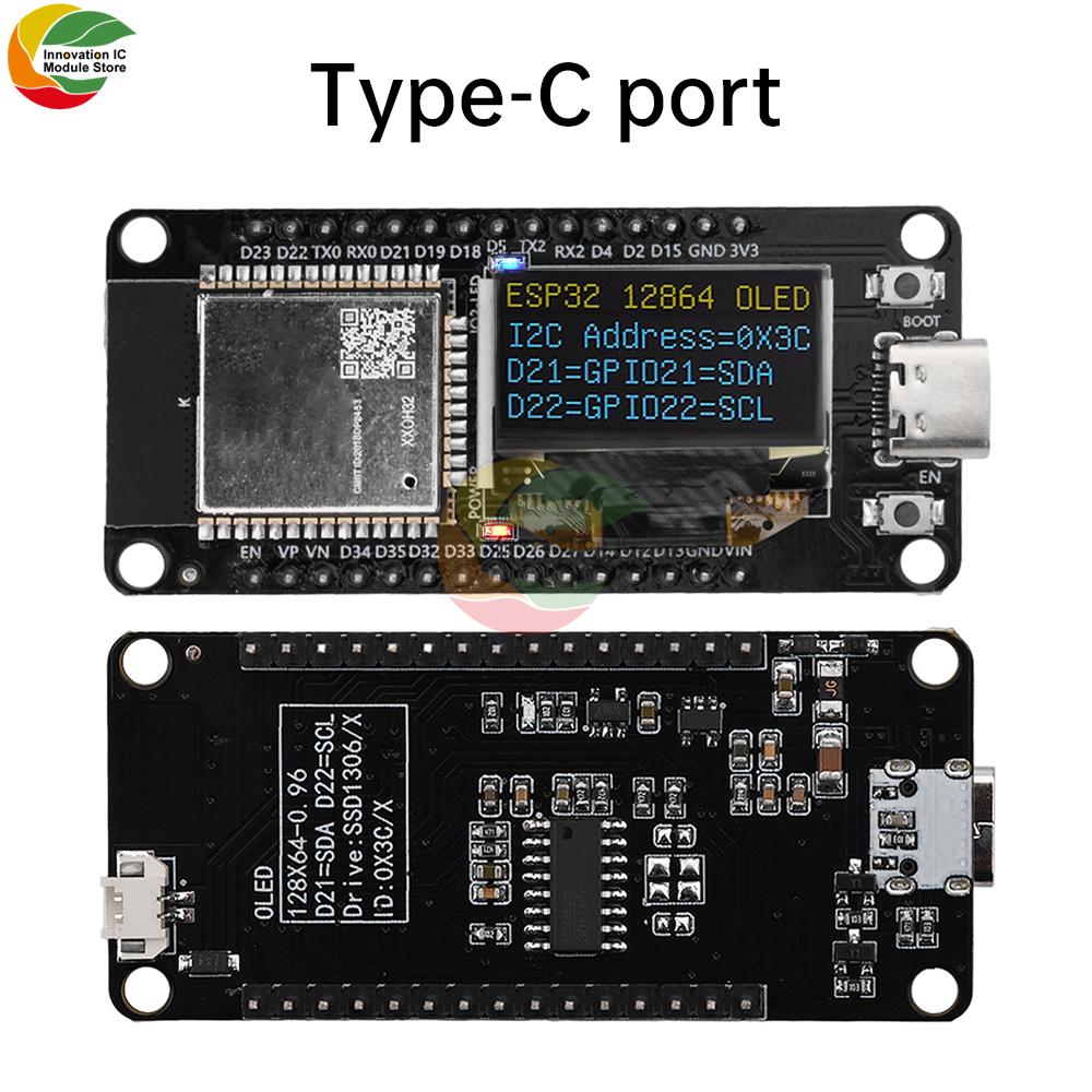 ESP32 ESP-32D WIFI Development Board Module CH340C With 0.96 OLED Screen Yellow Blue Display 30Pin