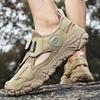 Fashion Men's Breathable Mesh Shoes Classic Travel Hiking Shoes Summer Outdoor Walking Sneakers Anti-collision Toe Male Treking Footwear