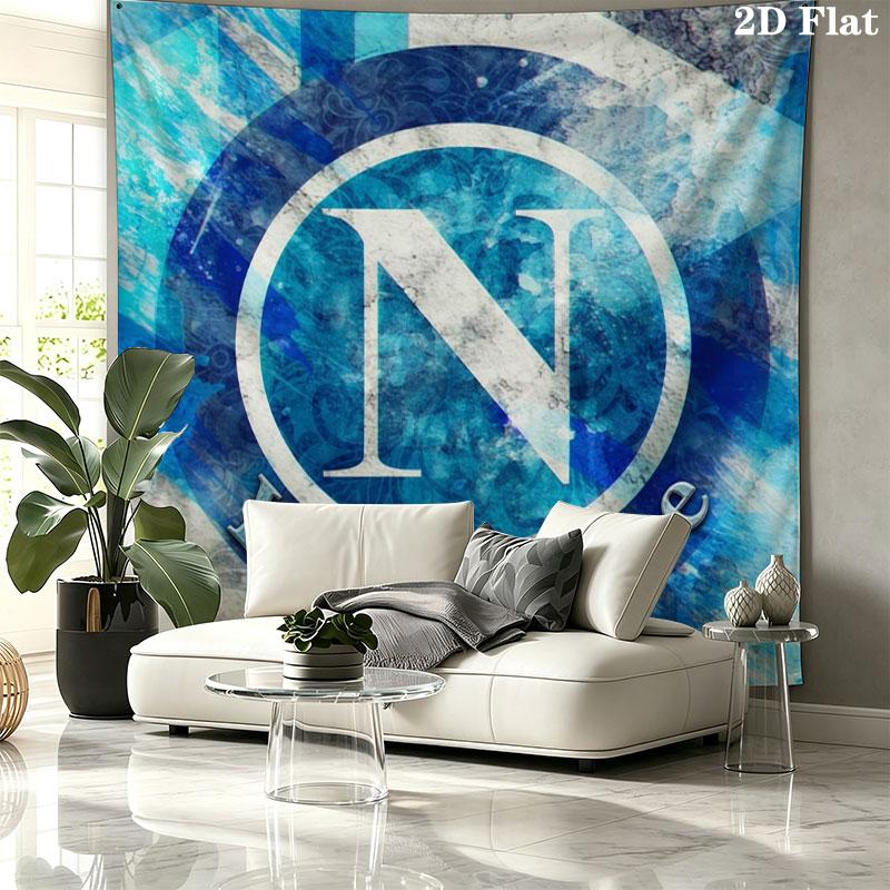 SSC Napoli Custom Name Wall Tapestry Aesthetic Wall Hanging Printed Fabric Blanket Decorative Tapestries for Bedroom Living Room Home Decor