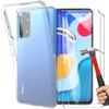 Case for Redmi Note 11-Note 11S + 2 Tempered Glasses, Soft Case Shockproof Silicone Protection