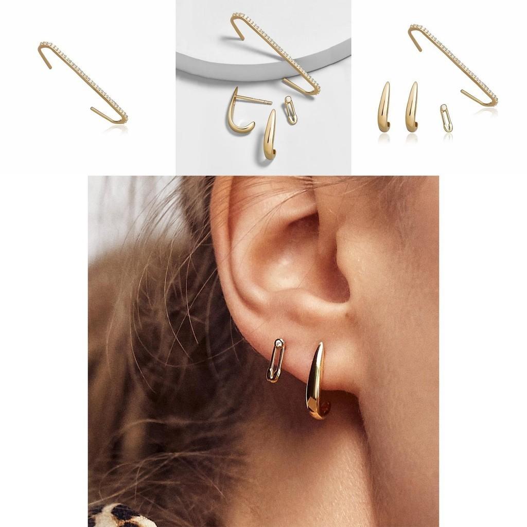 Chic Alloy Earrings Set For Women Classic And Trendy Ear Studs For Gifting