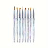 8-Piece Japanese Nail Art Brush Set for Gradient, Line Drawing, and Gel Application