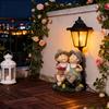 Sisters Solar Outdoor Light Statue Ornaments