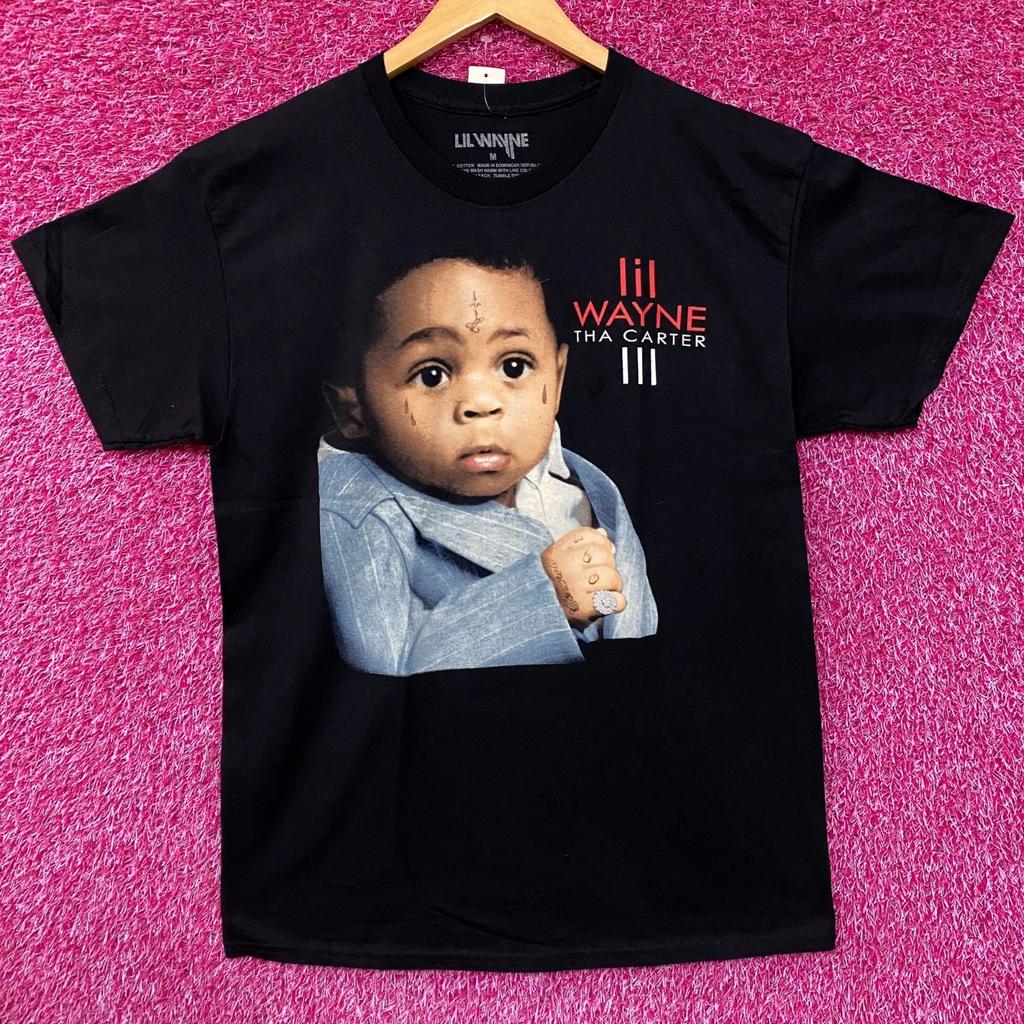 Lil Wayne Tha Carter III Album Hip-Hop 100% Cotton T-shirt Mens Tees Top