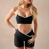 Contrasting colors, sexy back, sports underwear, yoga suit, fitness shorts, Pilates yoga suit, two-piece set for women