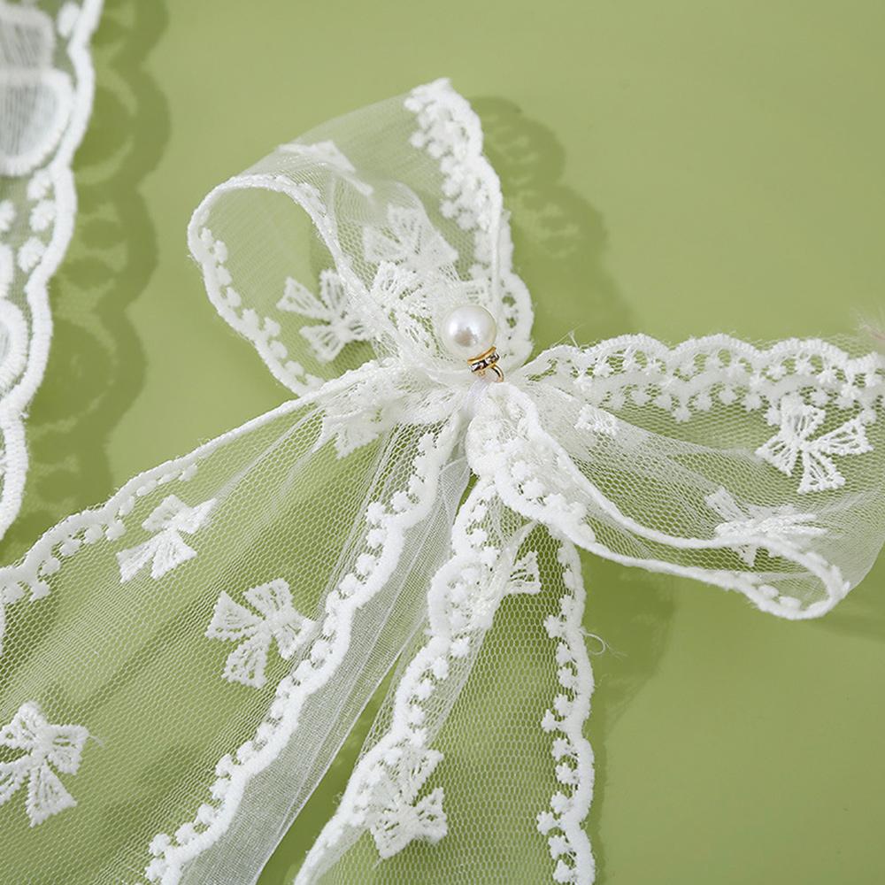 2Pcs/set Lace Bow-knot Bow Curtain Tieback Clip Tied Belt Adjustable Curtain Strap simple exquisite Window Curtain Buckles