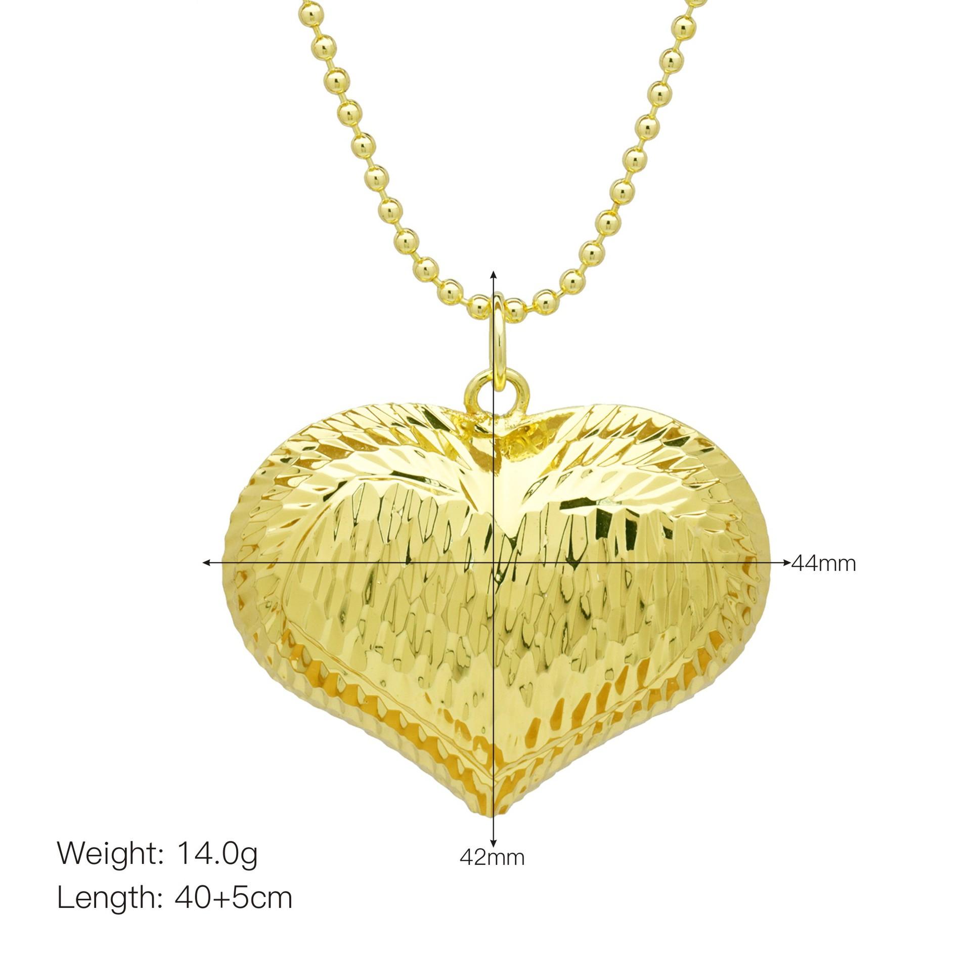 

Cute Chubby Balloon Bubble Personality Senior Sense Round Bead Extension Chain Heart Shape Love Peach Heart Pendant Female