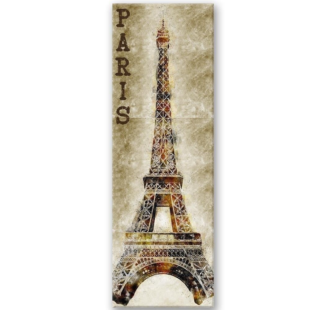 Canvas Print Paris Eiffel Tower Vintage Retro