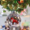 3D Zvířecí Vánoční Dekorace Průhledná Plastová Vánoční Koule Závěsné Ozdoby s Třpytivými Hvězdnými Akcenty pro Zimní Svátky Dekorace na Stromek