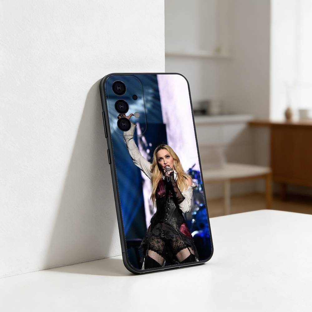 Singer M-Madonna phone Case For Samsung S25,24,21,22,23,30,Ultra,20,Plus,Fe,Lite,Note Soft Black Cover Samsung S30Ultra5G