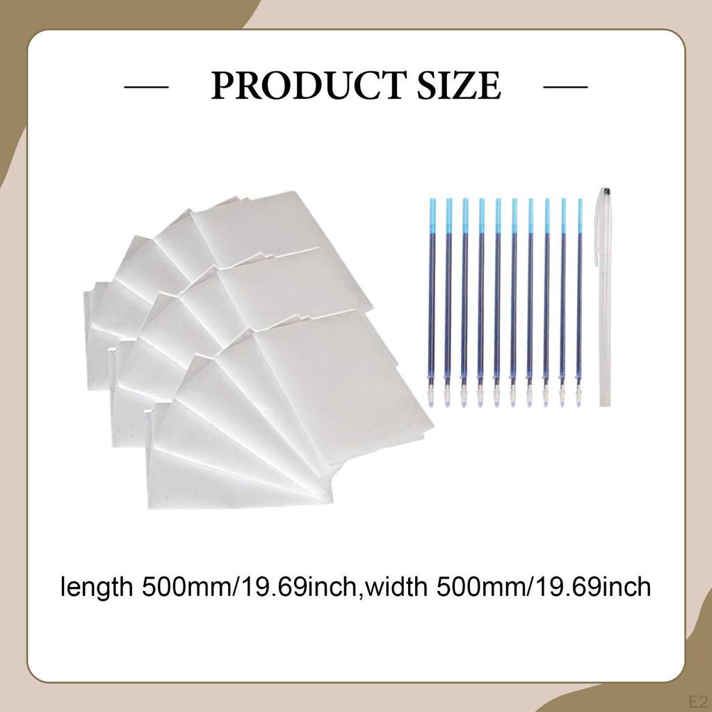 15 Pieces Embroidery Stabilizers Craft Supplies Quilting Backing Sheets for Coats Shirts