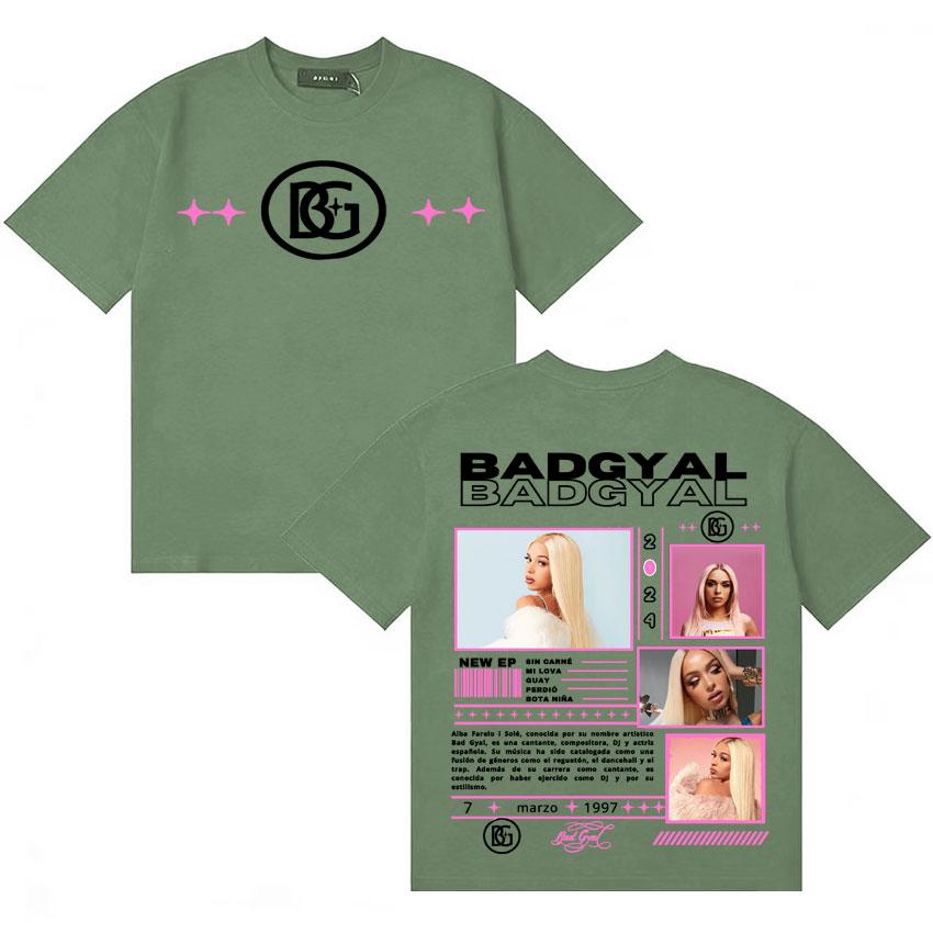 

Singer Bad Gyal Album Merch Summer Double Sided T Shirts Unisex Women Music Fans Tshirt High Quality Comfort Y2K T Shirt Teenagers 4XL