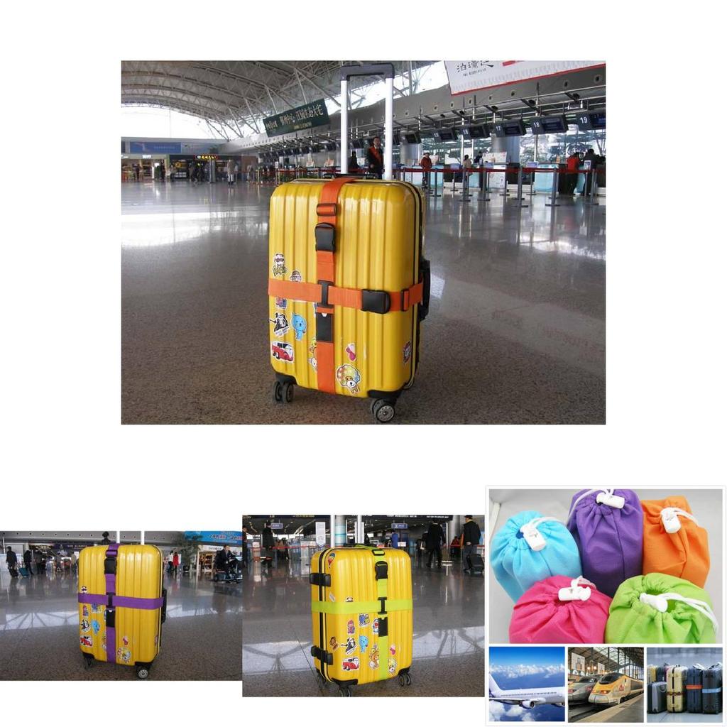 Pp Material Luggage Binding Straps With Antishock Design For Travel And Baggage Security