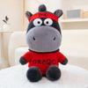Cute Lucky Horse Plush Toys Good Luck Zodiac Pony Figurine Black Horse Plush Toy Birthday Gift