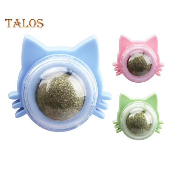Catnip Ball Edible Catnip Ball Toy Safe Healthy Kitten Chew Teeth Cleaning Dental Toy Wall Treats Cat Lick Ball Toy for Indoor Cats
