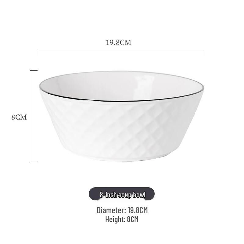 Bingyue Underglaze Ceramic Dinner Bowl