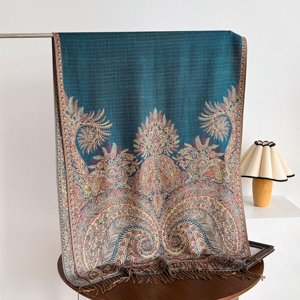 Ethnic Style Personalized Tassel Shawl Ladies' Air-conditioned Room Office Warm Creative Palace Patterned Scarf Trendy