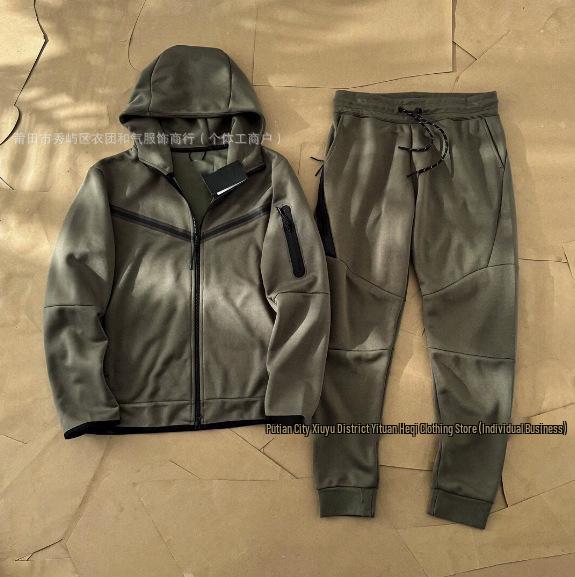 Veste cardigan zippée à capuche en coton pour homme - Manteau décontracté printemps/automne 2024