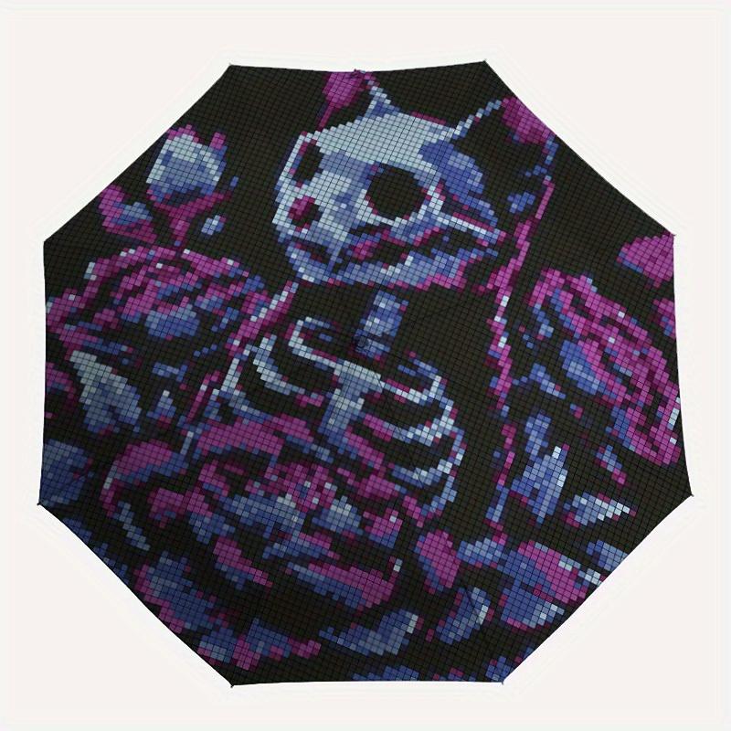 

1pc Skull Roses Automatic Cute Umbrella High Quality Canopy, Portable Folding Umbrella with, Ideal Gift for - Travel, Everyday, Formal Events, Stylish