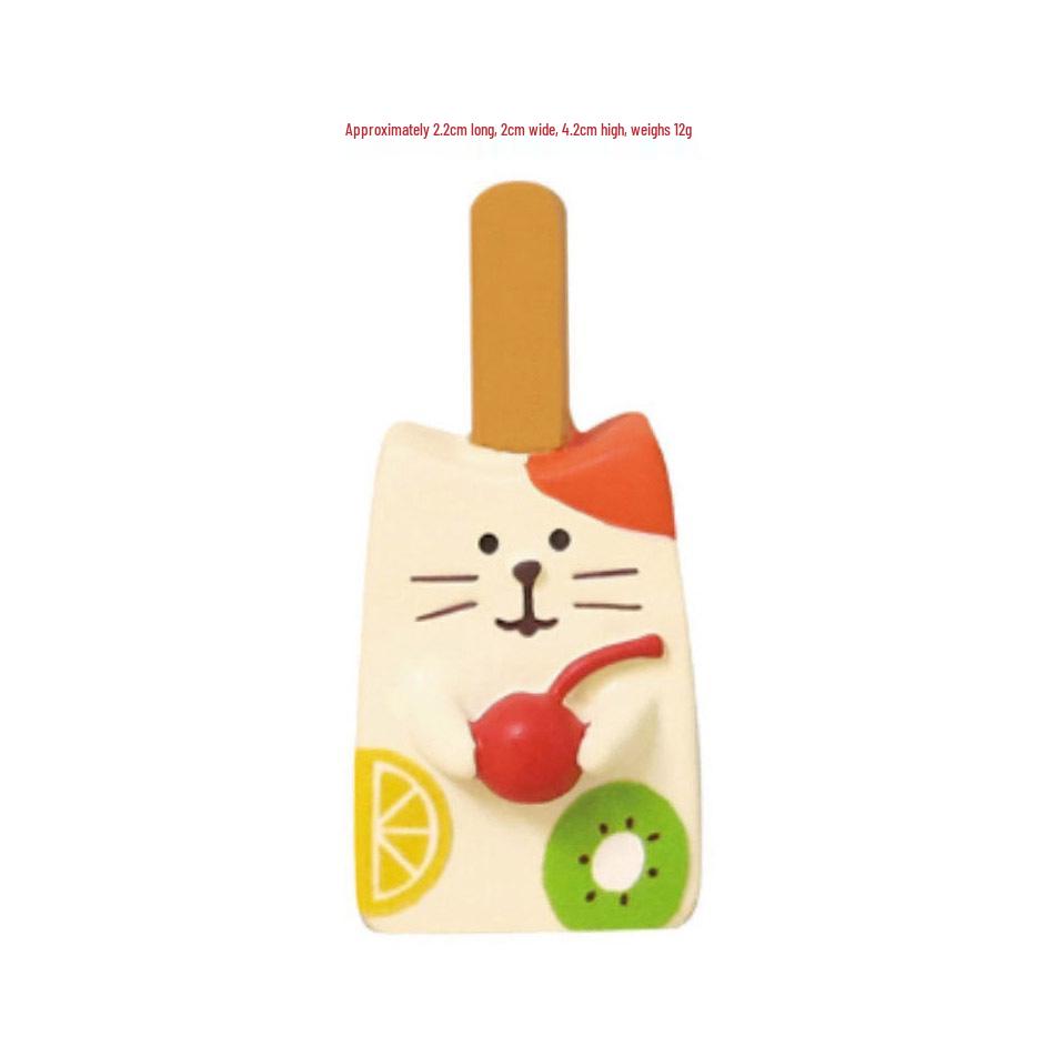 Creative Japanese Cat Ice Cream Resin Desk Ornament