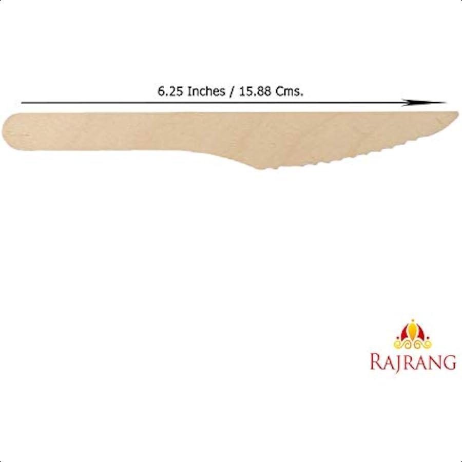 Wooden Disposable Knives 100 Piece Wood Compostable Knives EcoFriendly Biodegradable Cutlery for Party