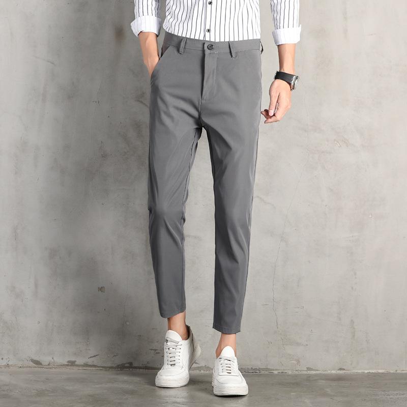 

Корейська версія літнього тренду, нові тонкі брюки з дев’ятьма брюками, костюмні брюки, чоловічі літні брюки з крижаного шовку, відчуття відпочинку 38