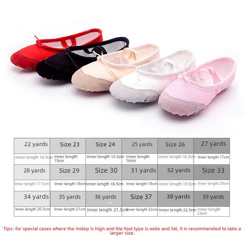 Adult & Child Leather Dance Shoes: Soft-Soled Ballet & Yoga Shoes for Men, Women, and Children.