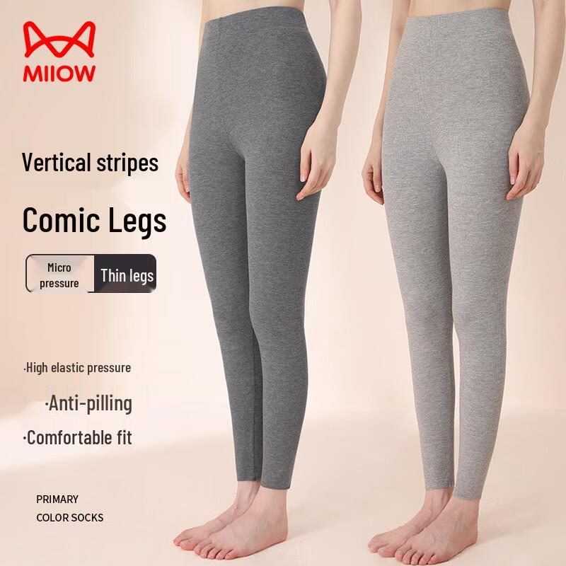 MaoRen Damen Gerippte Thermische Schlankheitsleggings