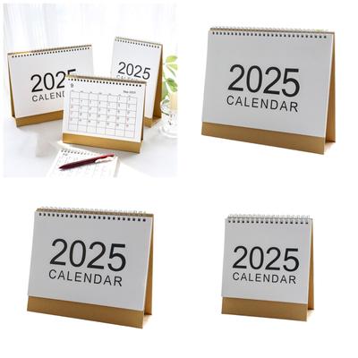 Kalender 2025, Jahreskalender, einfacher Tischkalender, Jahresplaner, stehender Kalender, kleiner Tischkalender für die Schule