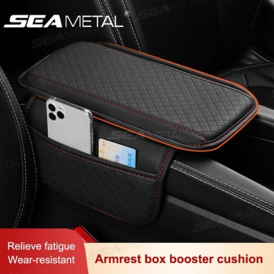 Leather Car Armrest Cushion Cover Center Console Box Pad Protector Accessories
