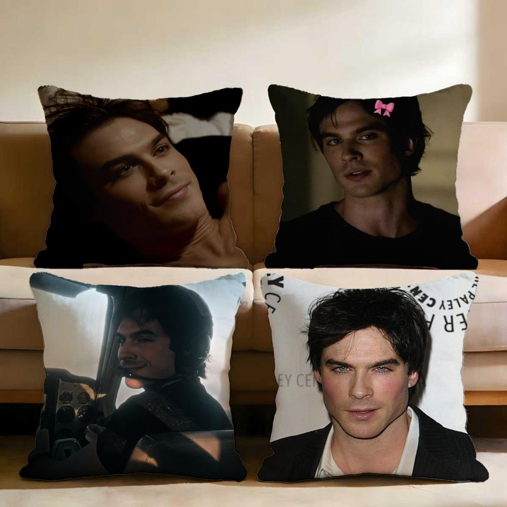 Federa Cuscino Damon Salvatore Copricuscino Multi-Scena per Casa e Auto - Reversibile, Morbida e Resistente per l'Uso Quotidiano