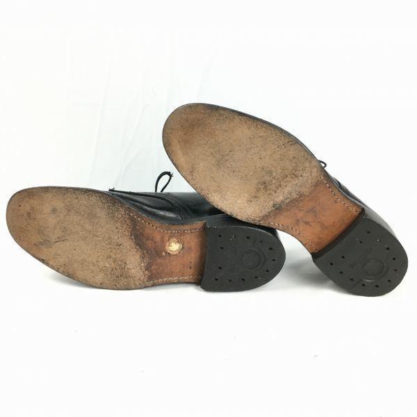 1950s Vintage 1952 Canada-Made Felt Tongue Service Shoes Plain Toe 5-Eyelet Size 26.027.0 Vintage(USED)