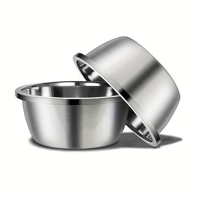  Large Stainless Steel Dog Bowls Metal Premium Bowl for Pets Sturdy and Durable Thick Smooth Metal Food and Water Dishes