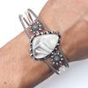 Crazy Lace Agate Gemstone Handmade Silver Jewelry Cuff Bracelets 7''Adjustable