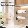 Wall-Mounted Rotating Kitchen Cloth Organizer-Multi-Functional Drainage Rack,Space-Saving Storage Holder For Dishcloths & Towels