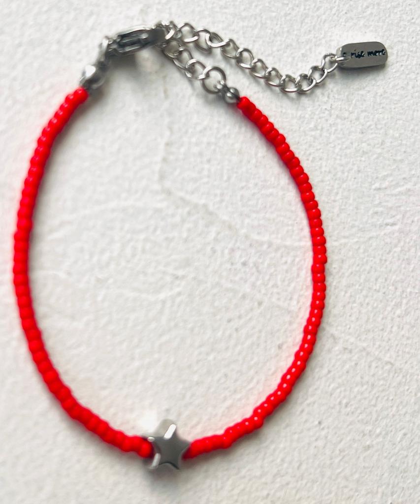 Rise More My Star Red Bead Bracelet