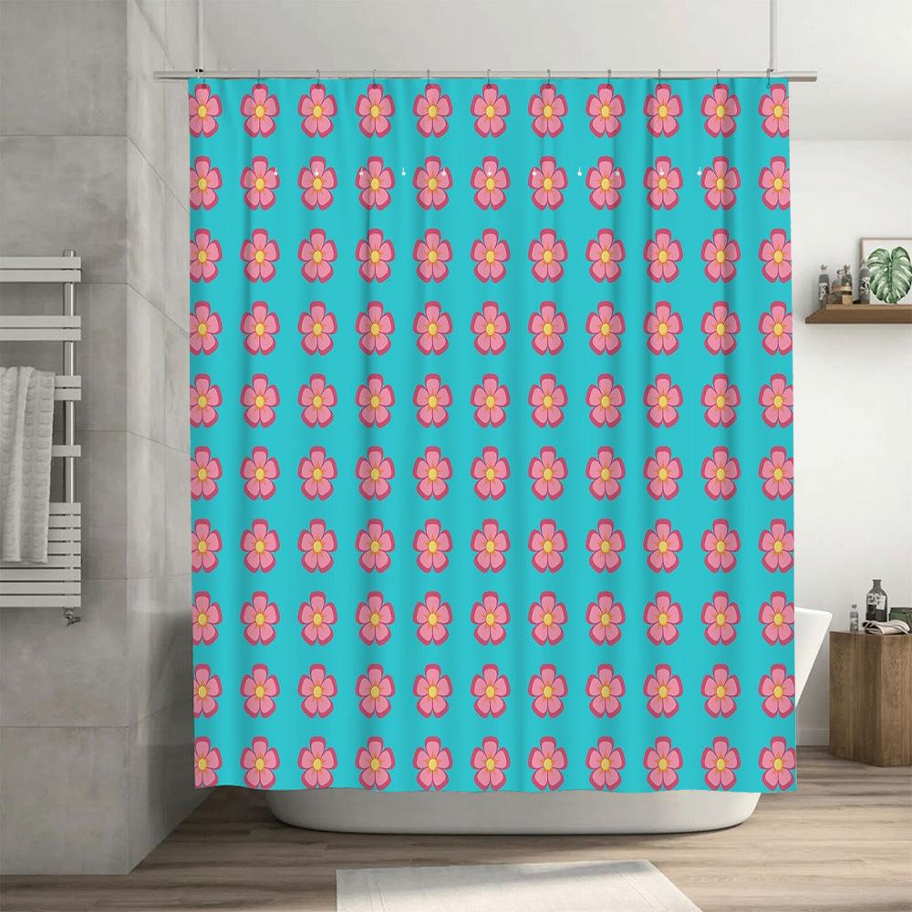 Floral Shower Curtain Waterproof Vintage Flower Pattern Bathroom Decor Farmhouse Rustic Home Textile Washable Liner