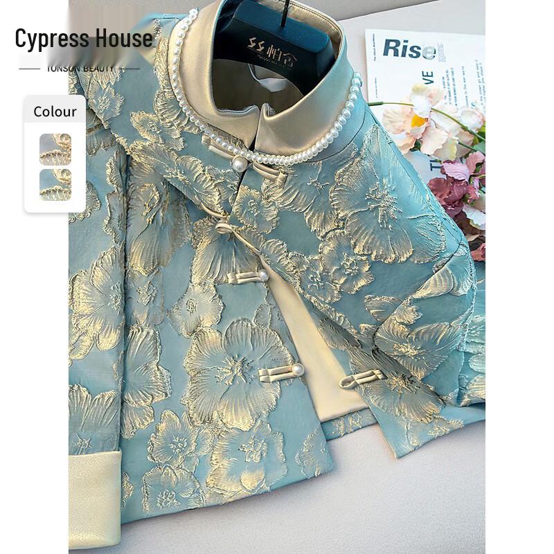 

Женская куртка в китайском стиле ретро с жаккардовым узором M