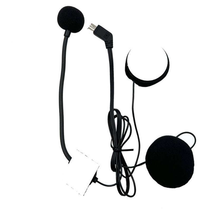 Half Face Helmet Motorcycle Earphone Headphone Motorcycle Helmet Intercom Headset with Microphone Noise Cancellation