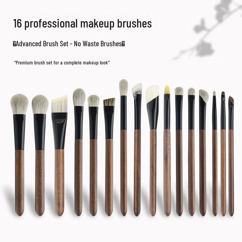 Phoenix Hall Bamboo Makeup Brush Set - Includes Small & Large Animal Hair Eyeshadow Brushes, Snow Fox Hair for Blending Detail.
