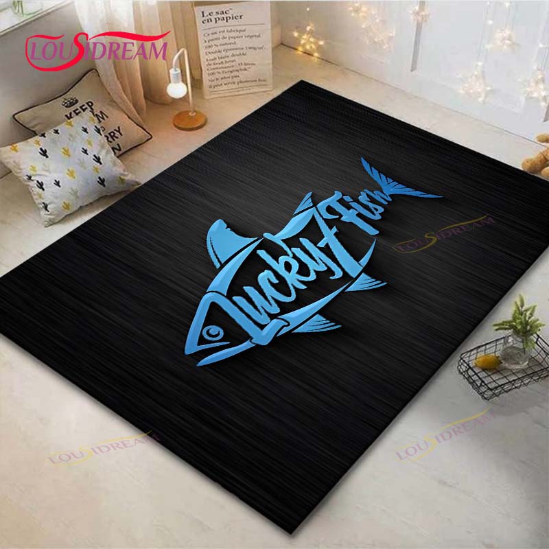 Marine Fish, Sea Turtles, Jellyfish Printed Carpet Outdoor Area Rug Non -slip Carpet Bedroom Decor Carpet for Living Room Gift