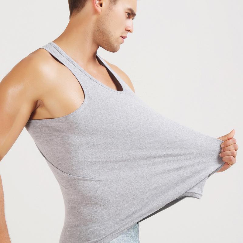 Men's Summer Slim Fit Cotton Sports Tank Top - Sexy Body Shaping Design