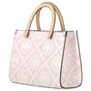 Tory Burch T Monogram Logo Print Leather Tote Bag Women Tote Pink 165887-650