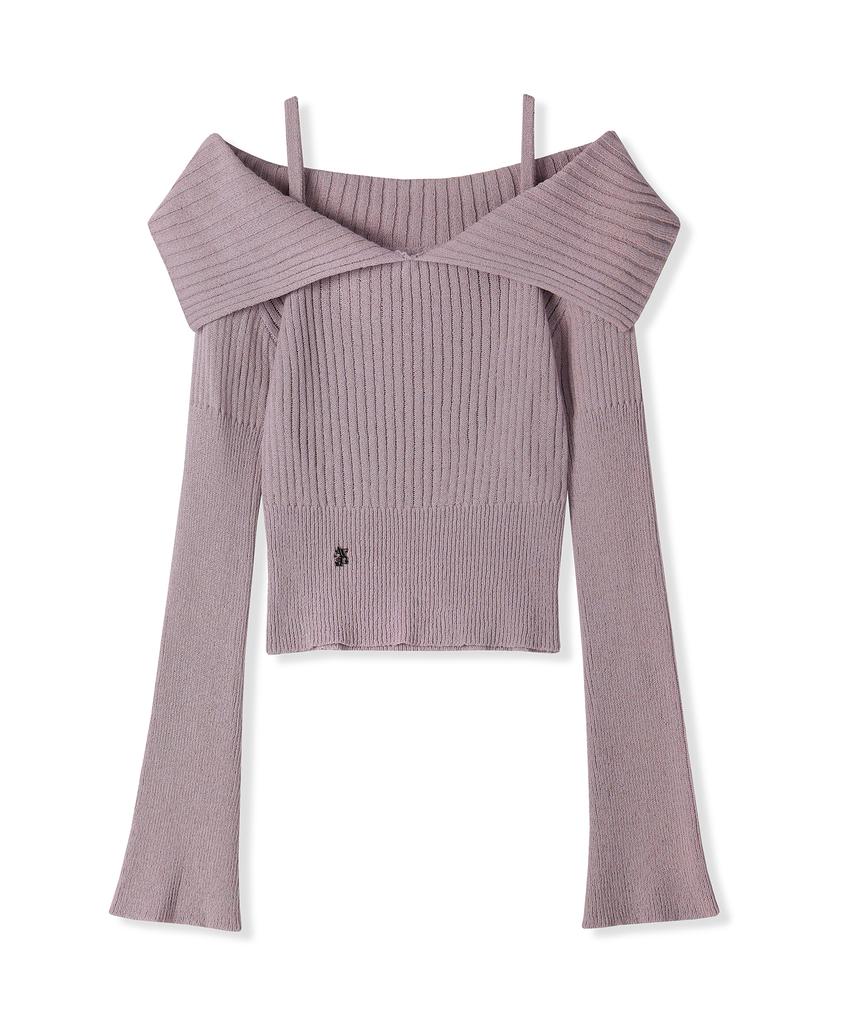 AVANDRESS Seul Sailor Off Shoulder Knit - 4Col