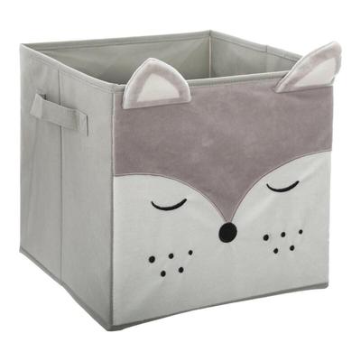 FOX SHELF BOX, Gray, Made of Fabric, 29x29 Cm
