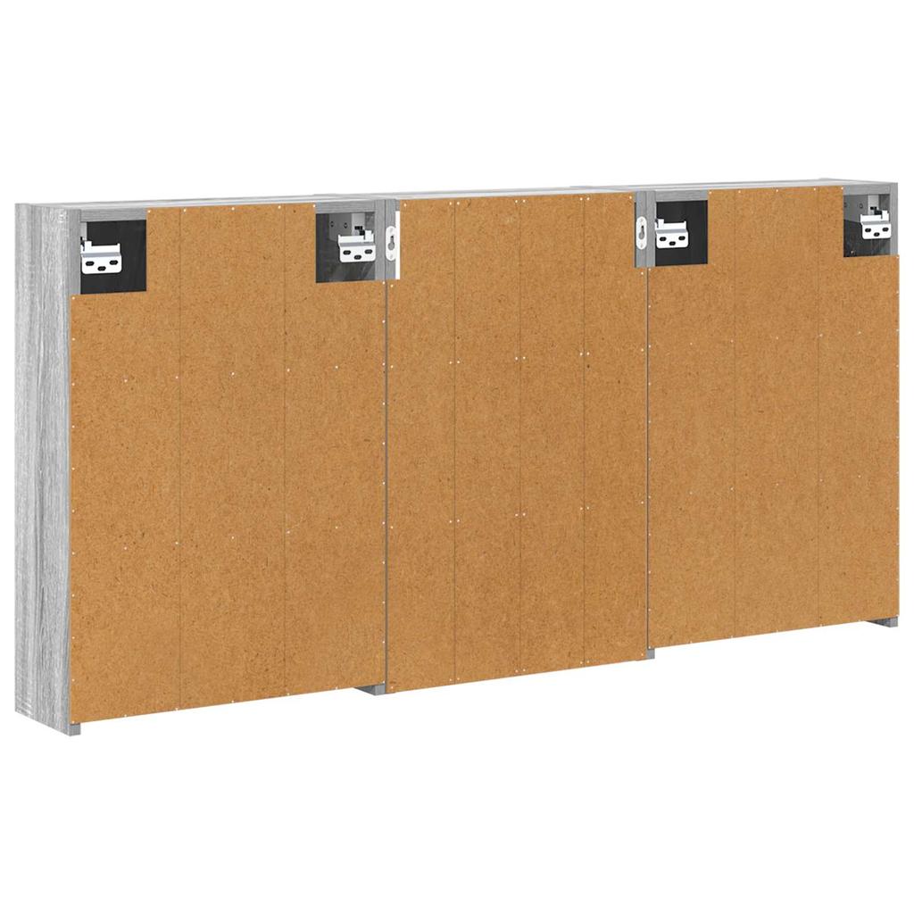 Bathroom Cabinet Set 3 Pcs 126 X 16 X 62.5 Cm Particleboard