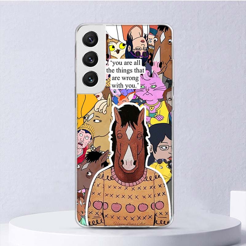 Cartoon B-BoJack Horsemans Soft Case For Samsung Galaxy S25 S24 S23 S22 Ultra Phone Cover S21 S20 FE S10 Plus S10E S25U Funda Co