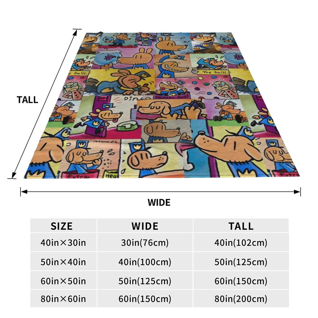 Dogman Collage Cool Manga Comic Flannel Throw Blankets Dog Blanket for Bed Couch Lightweight Bedding Throws