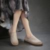 2026 Spring New Hollow Out Ventilated Slip On Soft Sole First Layer Cowhide Women Shoes